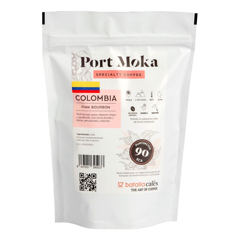 Cafè Port Moka - Cafè Colòmbia Pink Bourbon finca El Danubio (SCA 90). Batalla Cafés