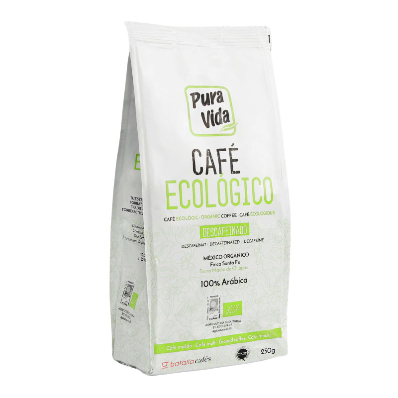 Cafe Ecologico Descafeinado Pura Vida 250gr 